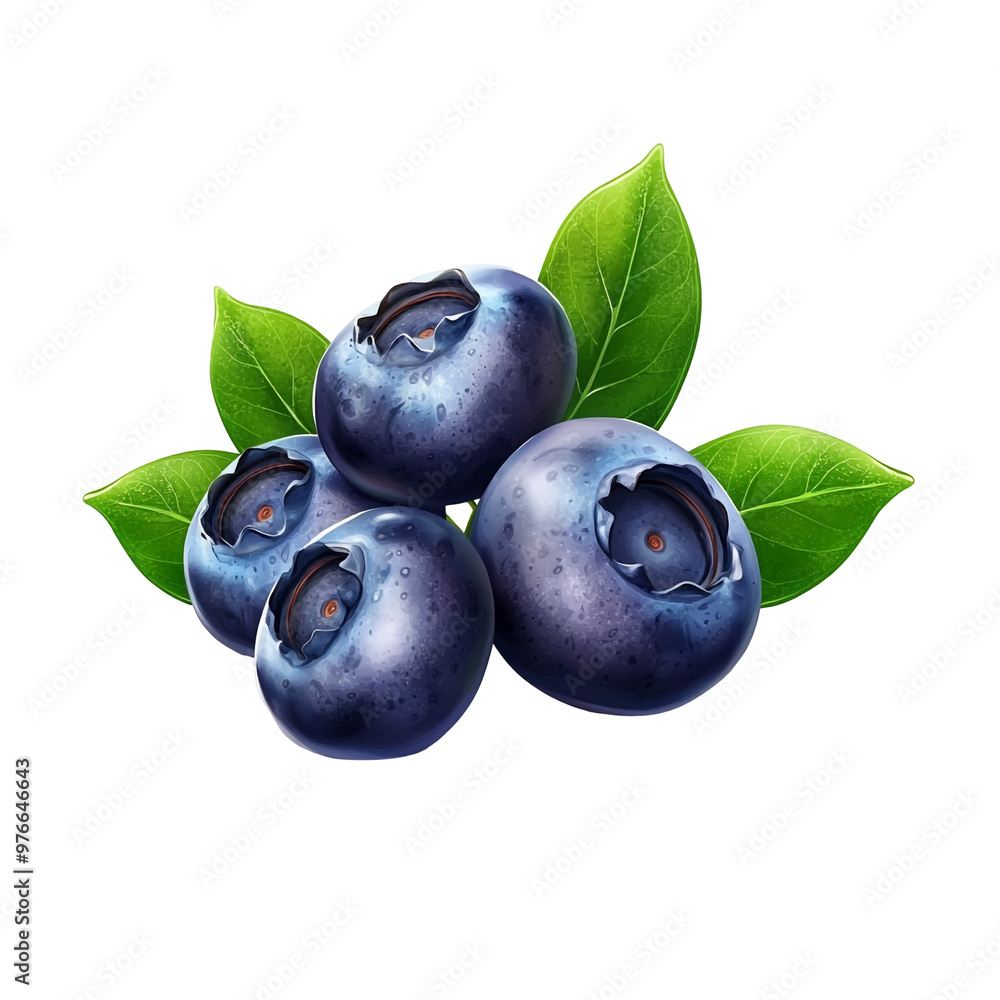 blueberries with green leaves blueberries with green leaves