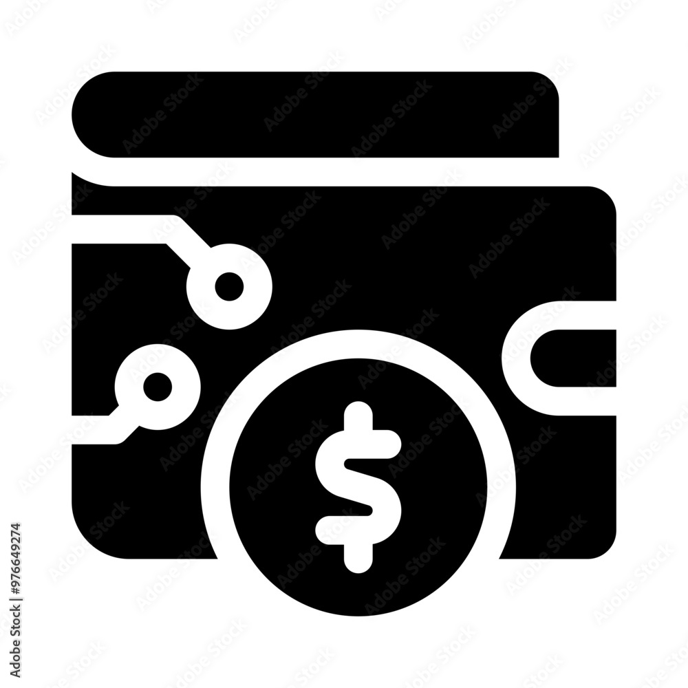 digital wallet glyph icon digital wallet glyph icon