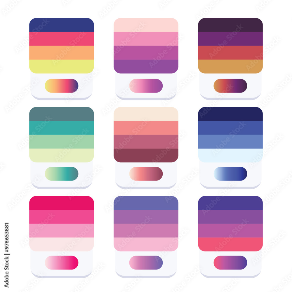 Abstract gradient Color palette swatch's Abstract gradient Color palette swatch's
