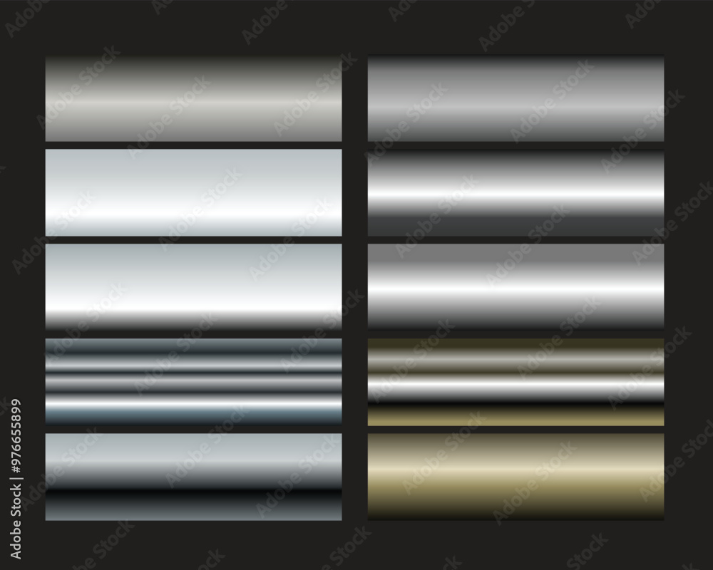 Obraz premium vector Silver squares collection