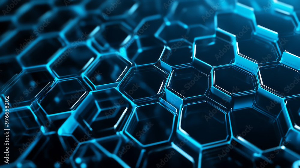 Hexagonal geometric background featuring hexagons representing genetic and social networks. Ideal for future-oriented geometric templates and business presentations, with a minimal graphic concept. Hexagonal geometric background featuring hexagons representing genetic and social networks. Ideal for future-oriented geometric templates and business presentations, with a minimal graphic concept.