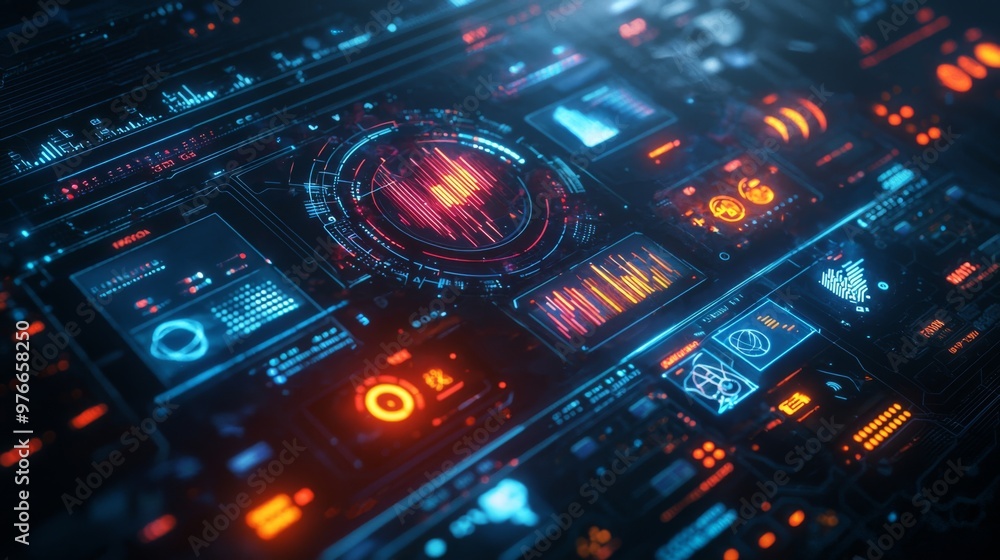 Humidity data overlay on weather app, futuristic interface, cyberpunk vibes, cool tones Humidity data overlay on weather app, futuristic interface, cyberpunk vibes, cool tones