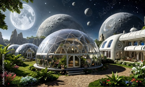 Futuristic Space Dome Habitats photo