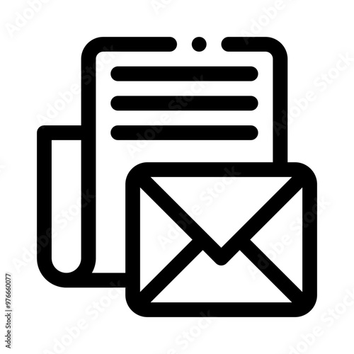 correspondence line icon