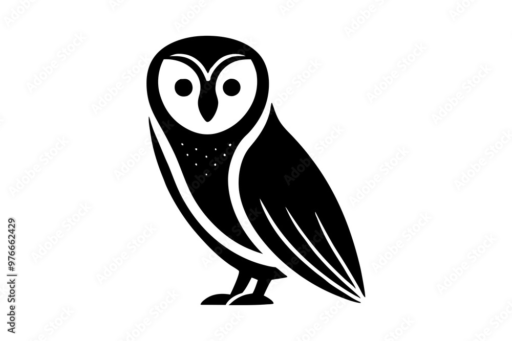 owl on white background owl on white background