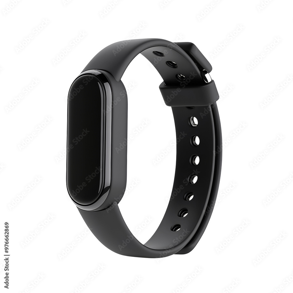 Black fitness smartwatch with a sleek design and strap Black fitness smartwatch with a sleek design and strap