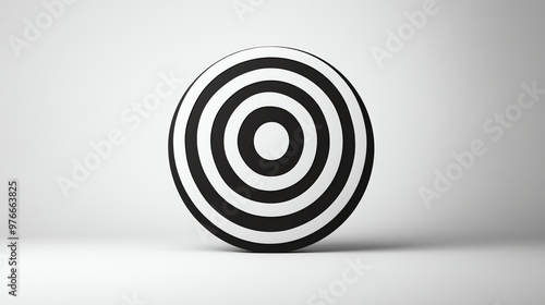 A black and white target on a white background.