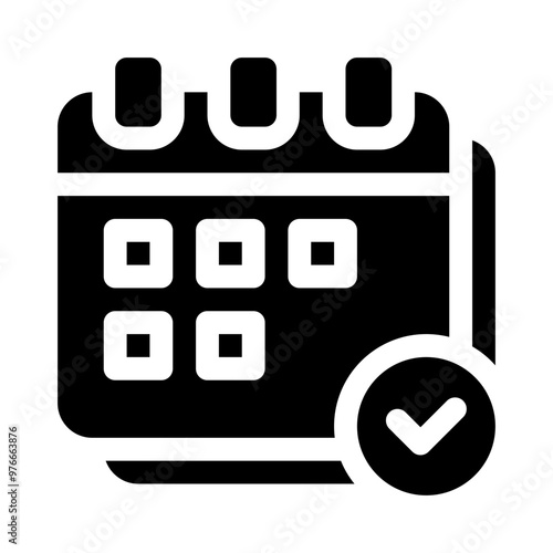 booking glyph icon