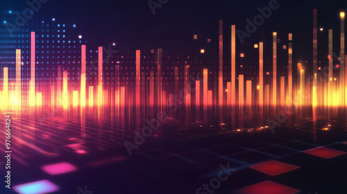 Modern equalizer background for music themes. Vector illustration design.