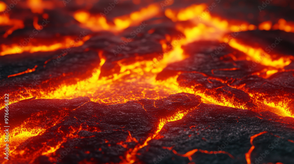 Molten lava texture background, depicting a burning floor with an Armageddon or hell concept. 3D render and illustration. Molten lava texture background, depicting a burning floor with an Armageddon or hell concept. 3D render and illustration.