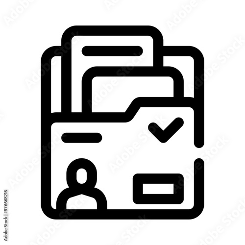 portfolio line icon