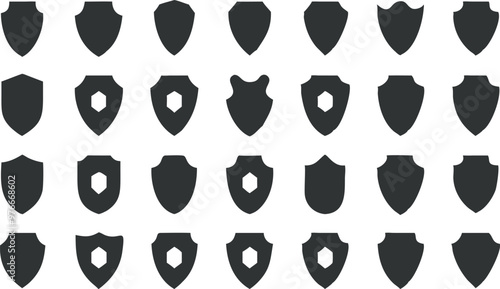 Shield icons collection. Protect shield vector