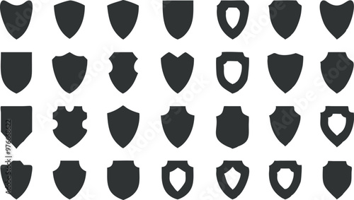 Shield icons collection. Protect shield vector