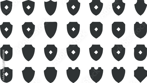 Shield icons collection. Protect shield vector