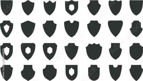 Shield icons collection. Protect shield vector