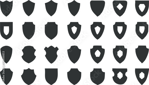 Shield icons collection. Protect shield vector