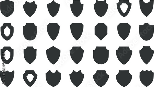 Shield icons collection. Protect shield vector