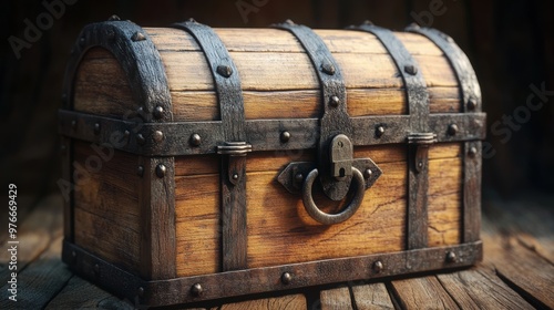 Antique Wooden Chest.