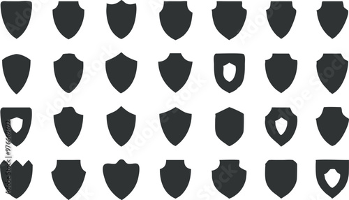 Shield icons collection. Protect shield vector