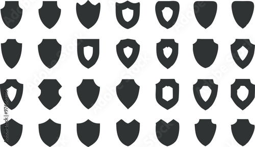 Shield icons collection. Protect shield vector