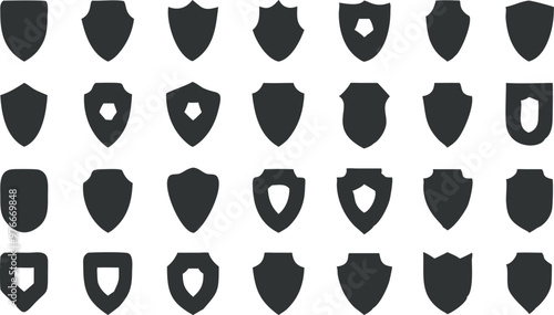 Shield icons collection. Protect shield vector