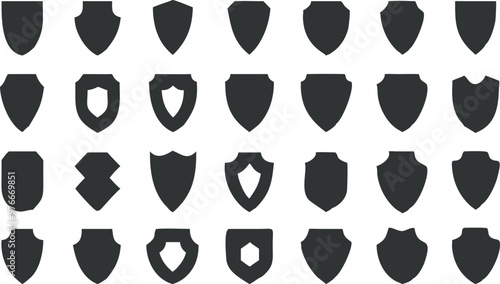 Shield icons collection. Protect shield vector
