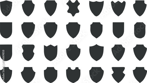 Shield icons collection. Protect shield vector
