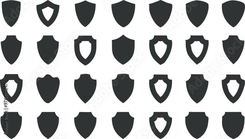 Shield icons collection. Protect shield vector