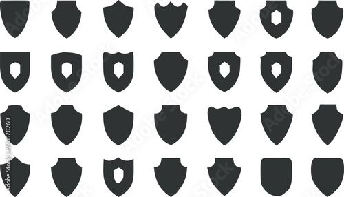 Shield icons collection. Protect shield vector