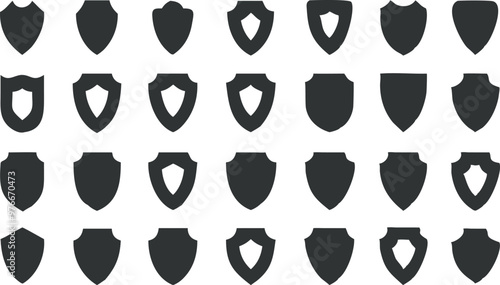 Shield icons collection. Protect shield vector