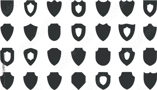 Shield icons collection. Protect shield vector