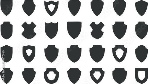 Shield icons collection. Protect shield vector