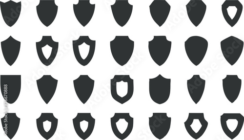 Shield icons collection. Protect shield vector