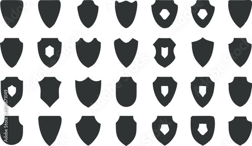 Shield icons collection. Protect shield vector