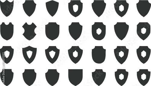 Shield icons collection. Protect shield vector