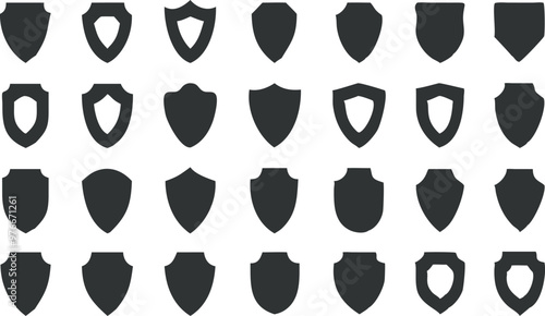 Shield icons collection. Protect shield vector