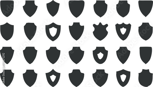 Shield icons collection. Protect shield vector