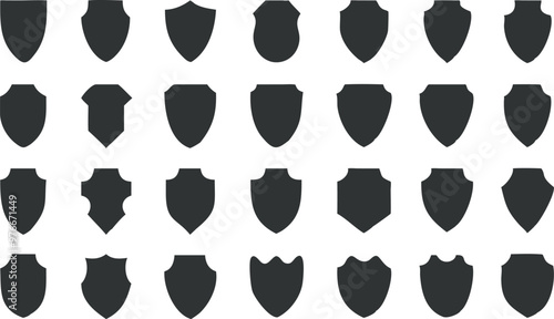 Shield icons collection. Protect shield vector