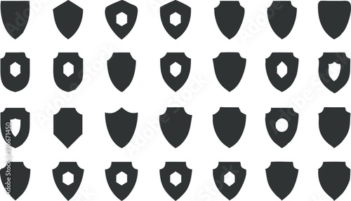 Shield icons collection. Protect shield vector