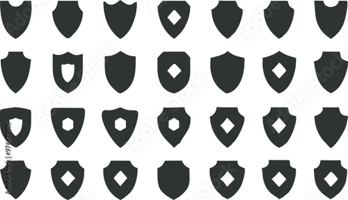 Shield icons collection. Protect shield vector