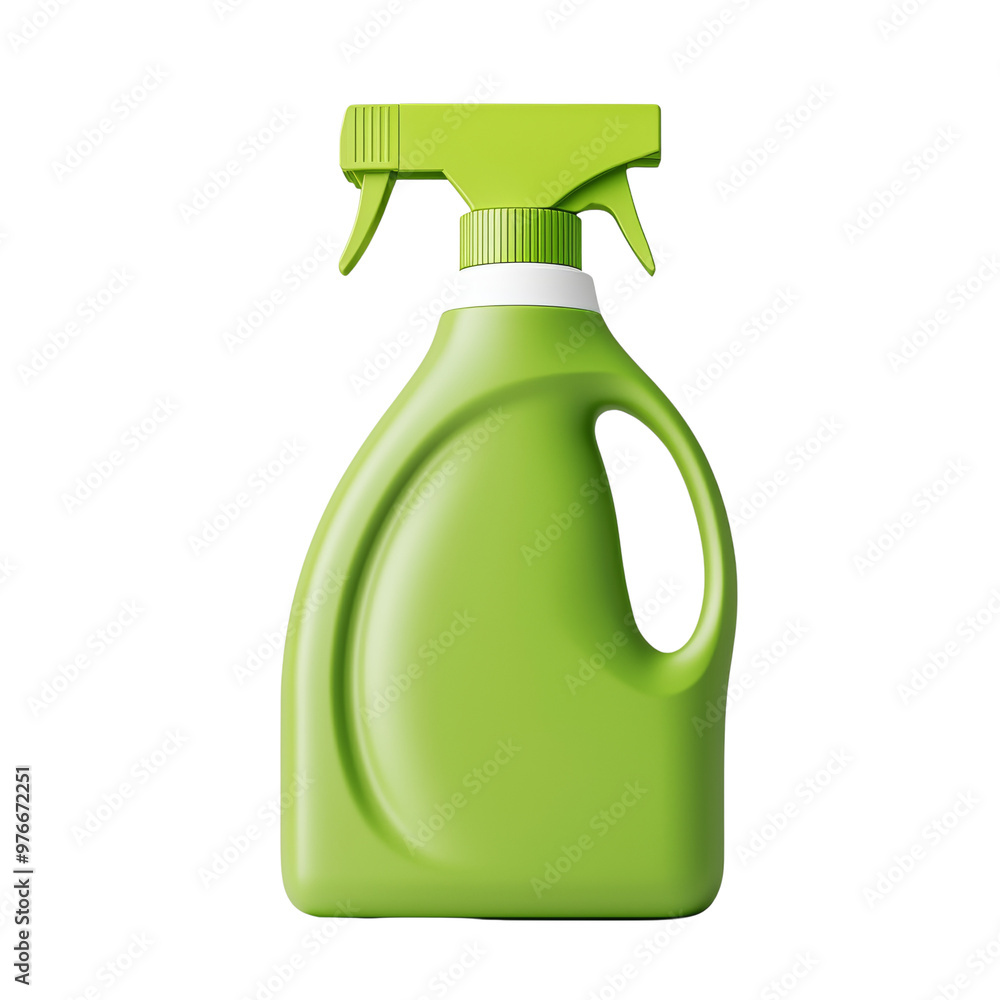 Green spray bottle for cleaning solutions and household use Green spray bottle for cleaning solutions and household use