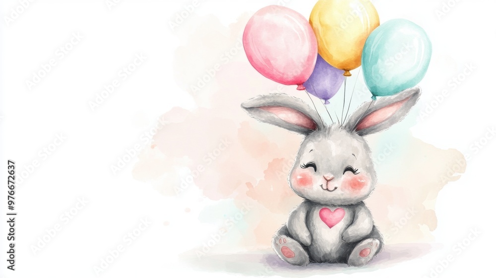 Bunny Balloon Joy. Bunny Balloon Joy.