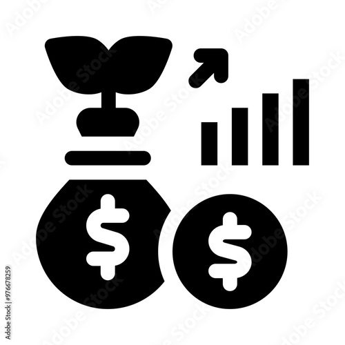 investment glyph icon