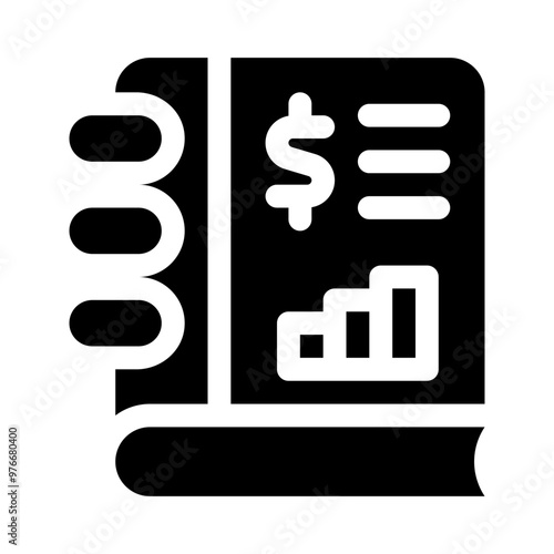 accounting book glyph icon