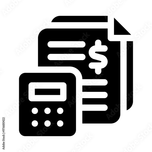 calculator glyph icon