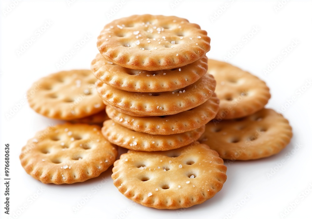 Biscuits crackers isolated on background Biscuits crackers isolated on background