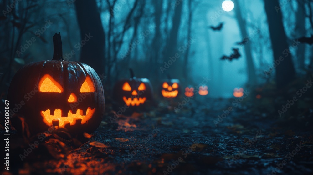 Halloween Jack-o'-Lanterns.