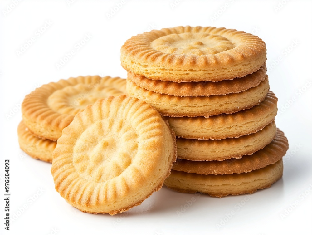 Biscuits crackers isolated on background Biscuits crackers isolated on background