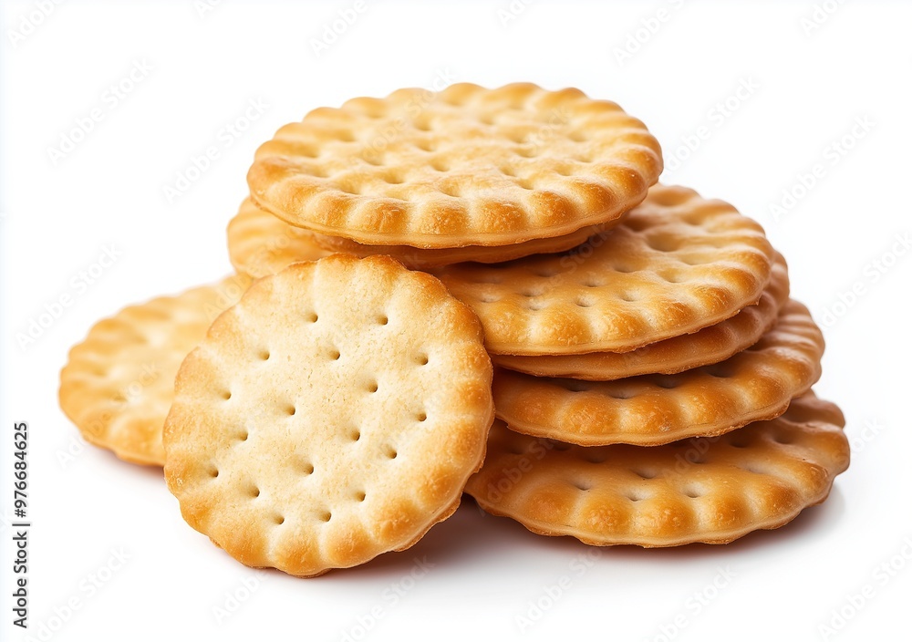 Biscuits crackers isolated on background Biscuits crackers isolated on background