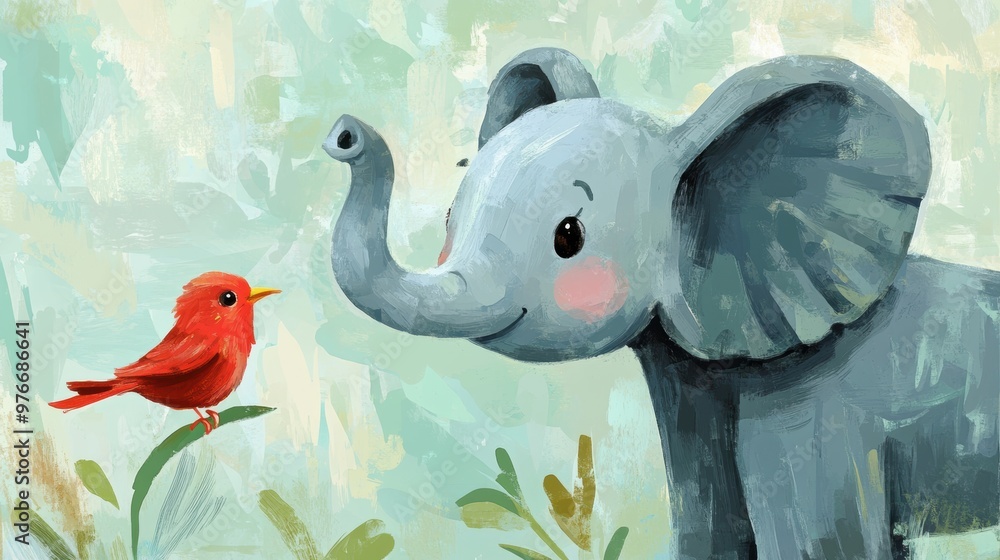 Elephant and Bird. Elephant and Bird.